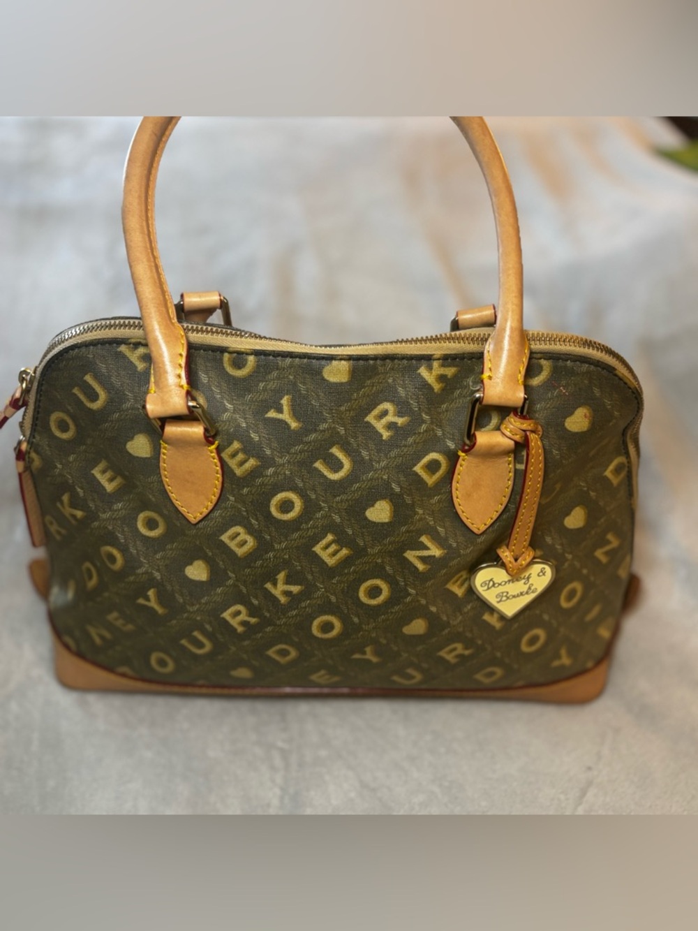 Dooney & Bourke Large Lara Logo Satchel w/ Dust Bag